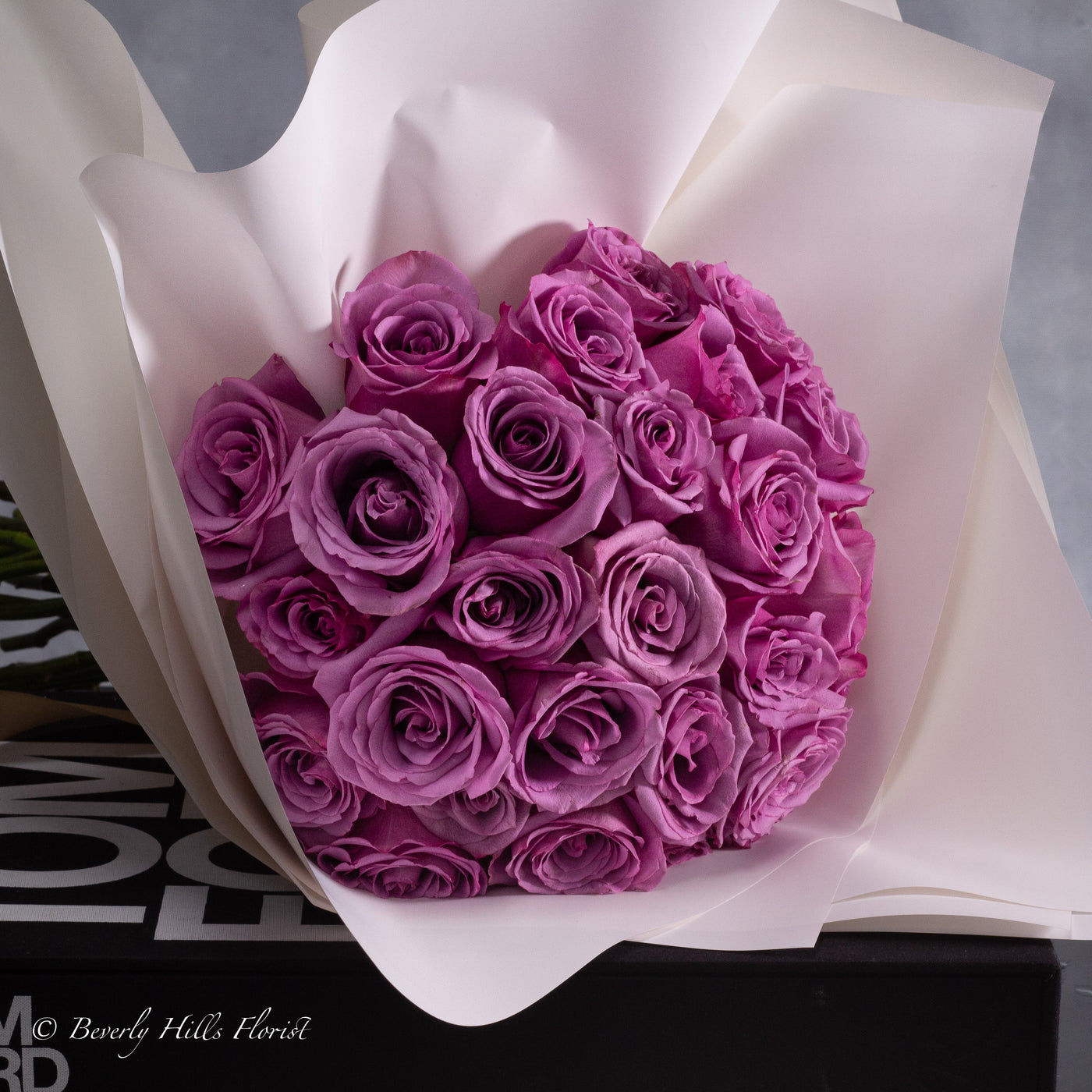 Serenity in Bloom: Lavender Rose Bouquet - santamonicaflorist