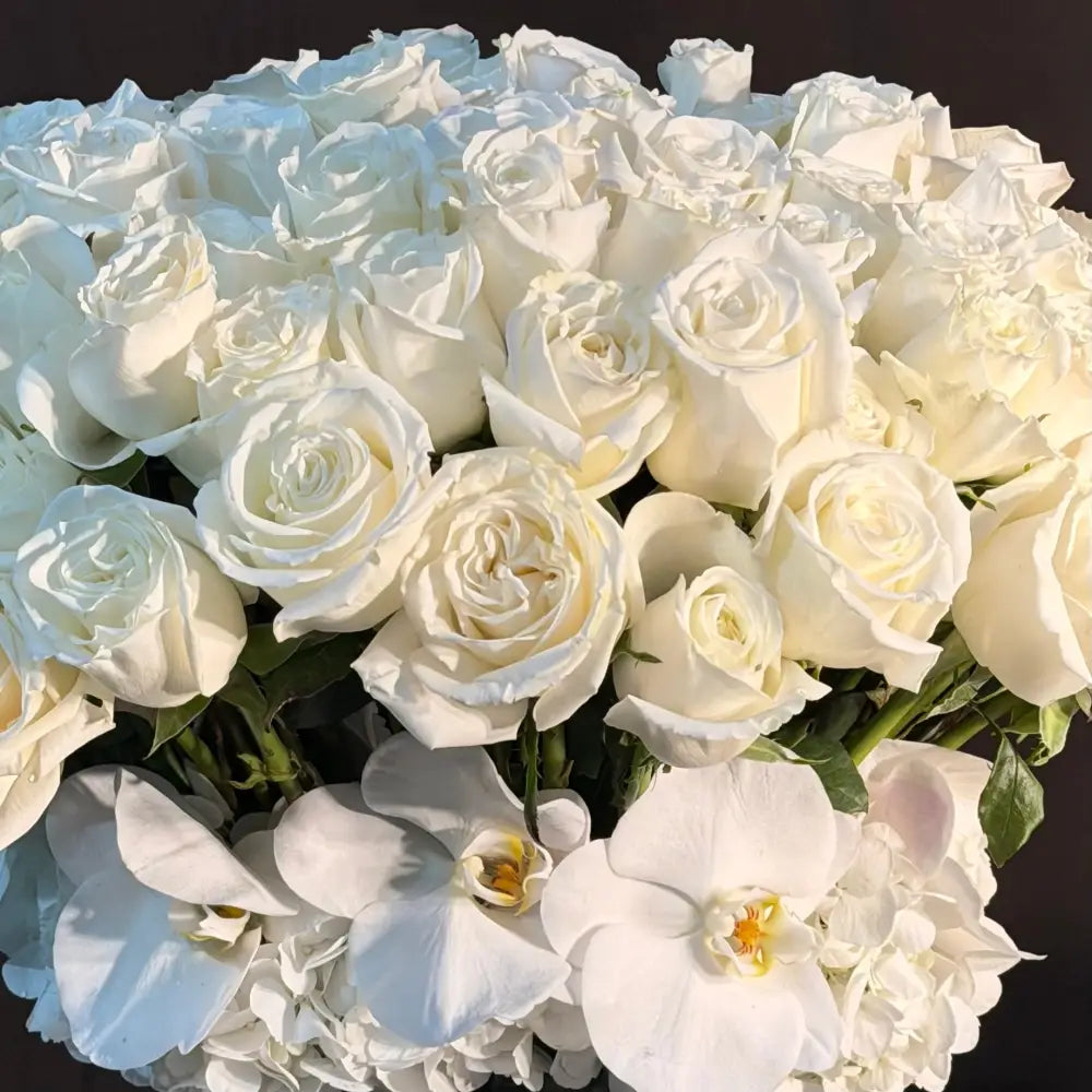 Santa Monica Florist - Classic Whites Roses