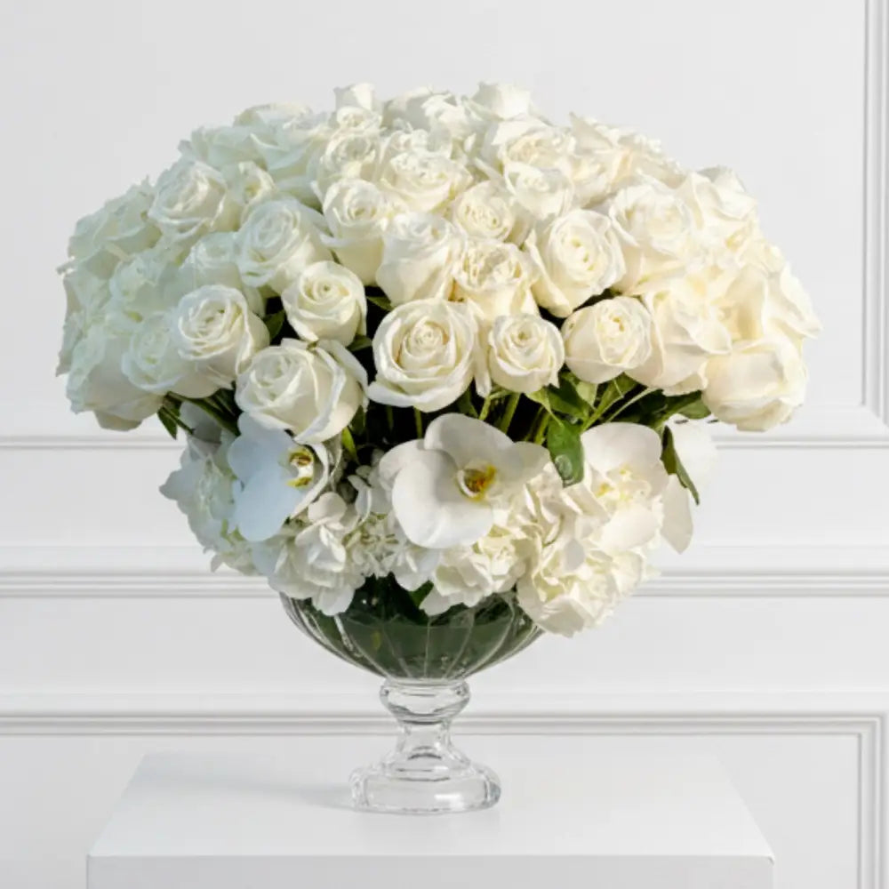 Santa Monica Florist - Classic Whites Roses
