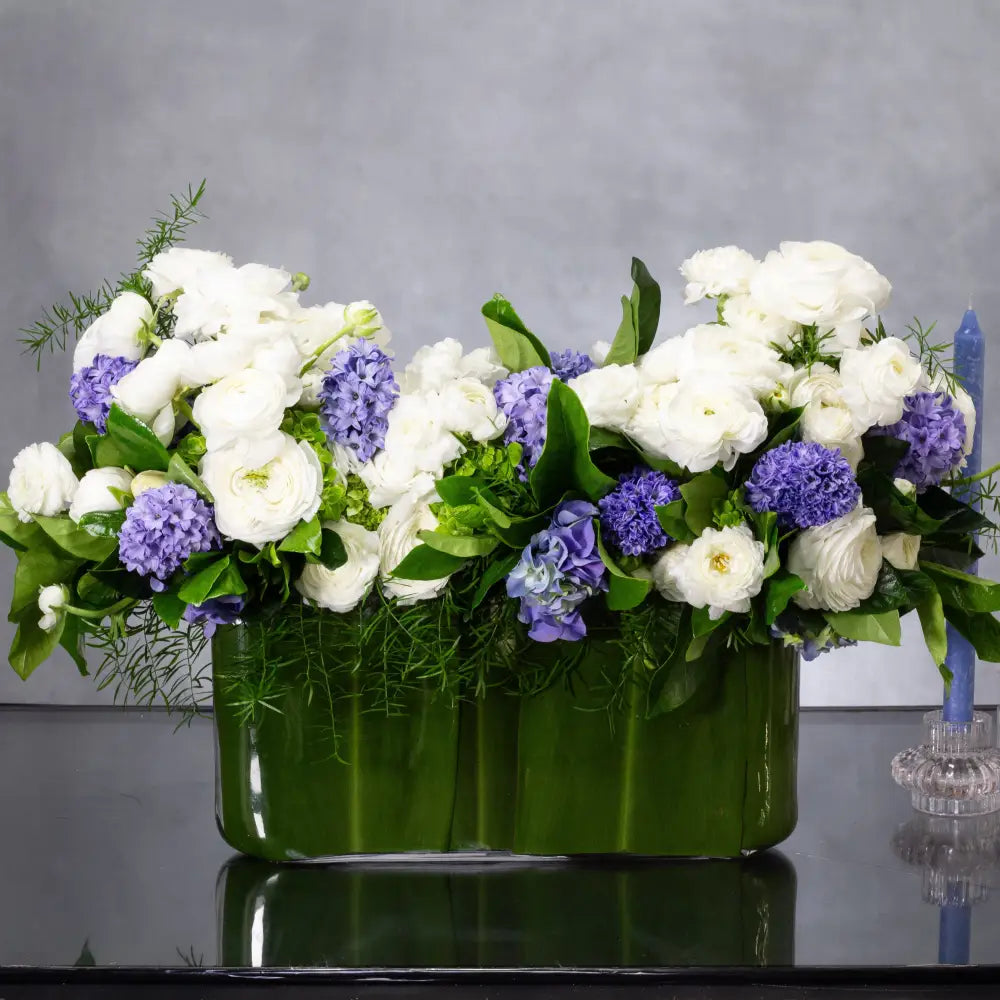 Blue Hyacinths and white seasonal Flowers - Flowers