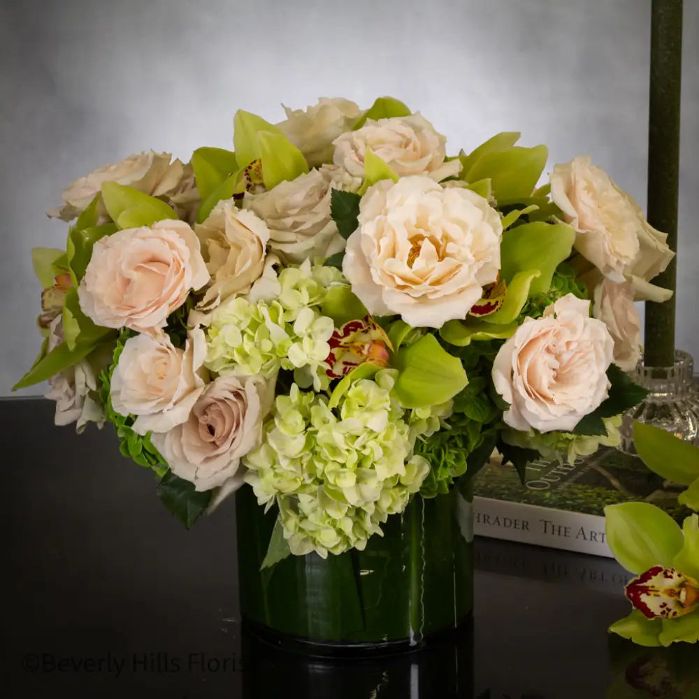 Champagne Roses and Greens - LA Orchidia