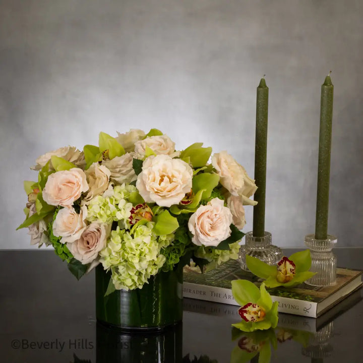 Champagne Roses and Greens - LA Orchidia