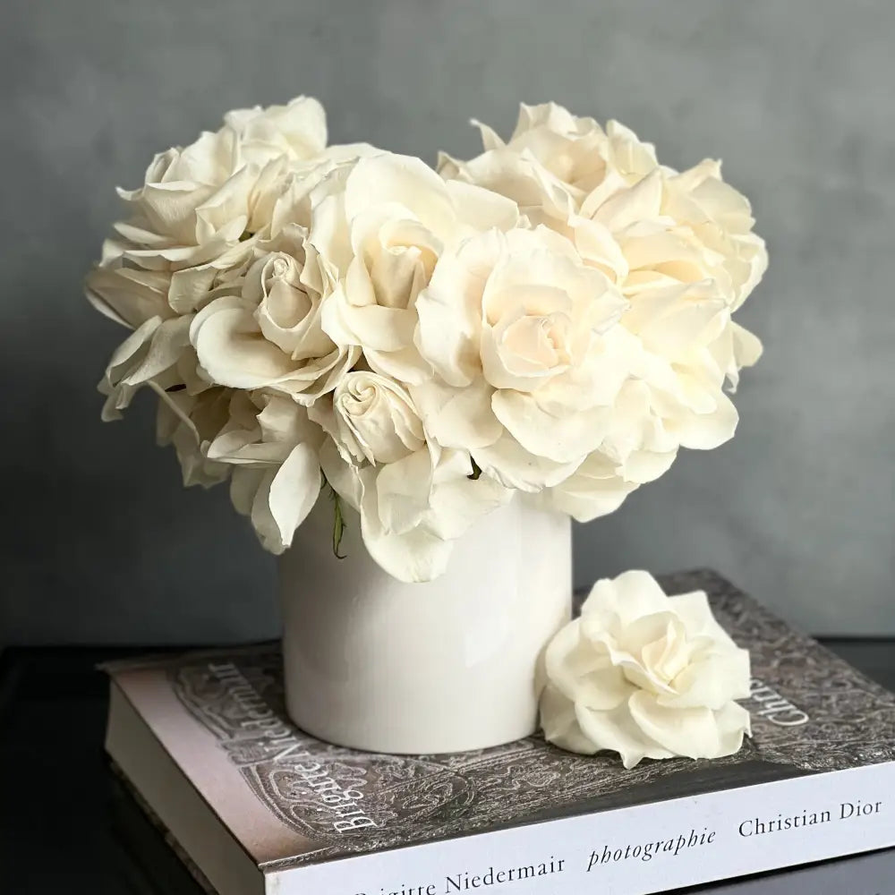 Cream Reflexed Roses in White Ceramic Vase
Elegant White Rose Bouquet Same-Day Delivery Los Angeles
Two Dozen South American Reflexed Roses in Ballerina Tutu Style
Cream Reflexed Rose Arrangement for Same-Day Delivery Los Angeles
Beautiful Reflexed Roses in White Ceramic Vase for West Hollywood Delivery