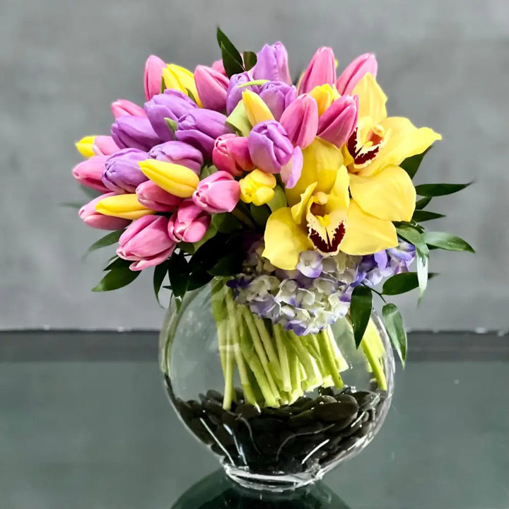 Fanciful Spring Tulips - LA Orchidia