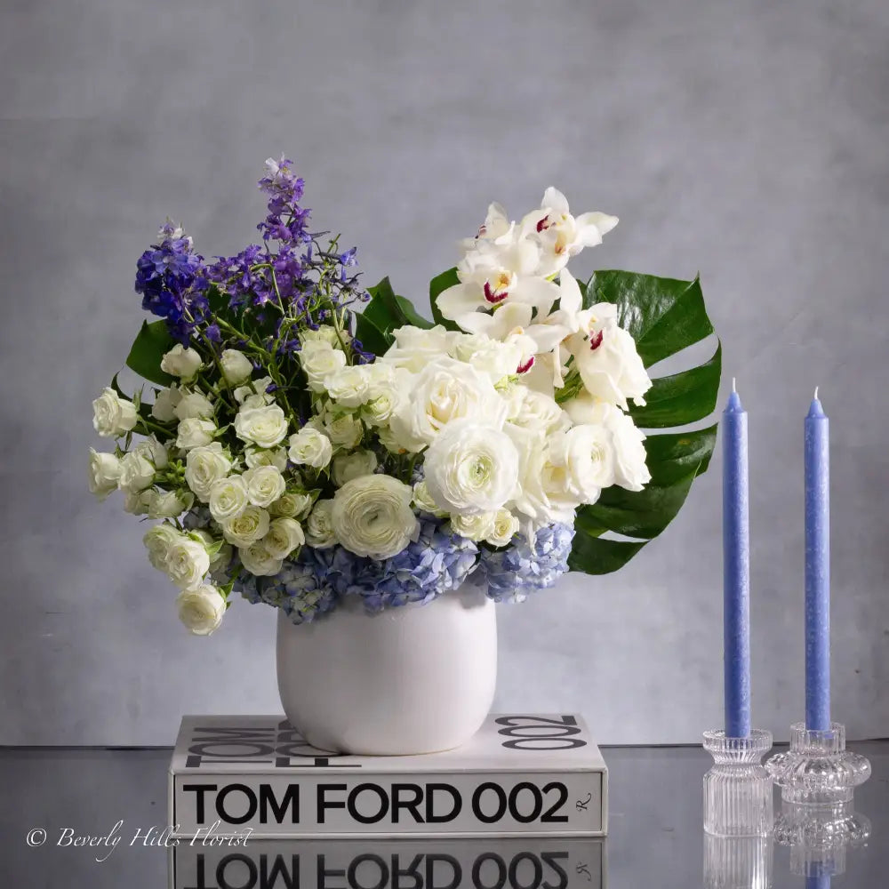 Heavenly Harmony: Blue and White Blossoms - Santa Monica Florist