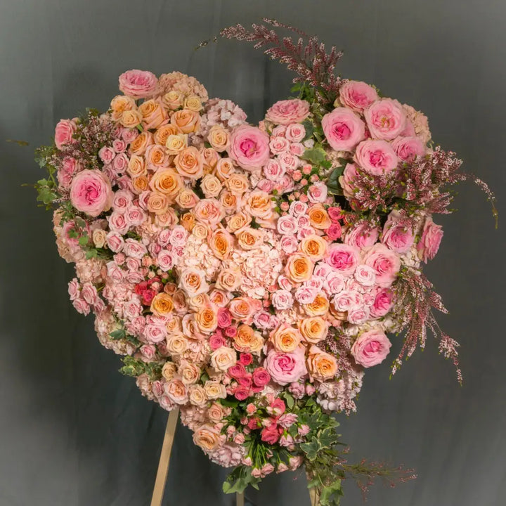 Pastel Heart Wreath - LA Orchidia
