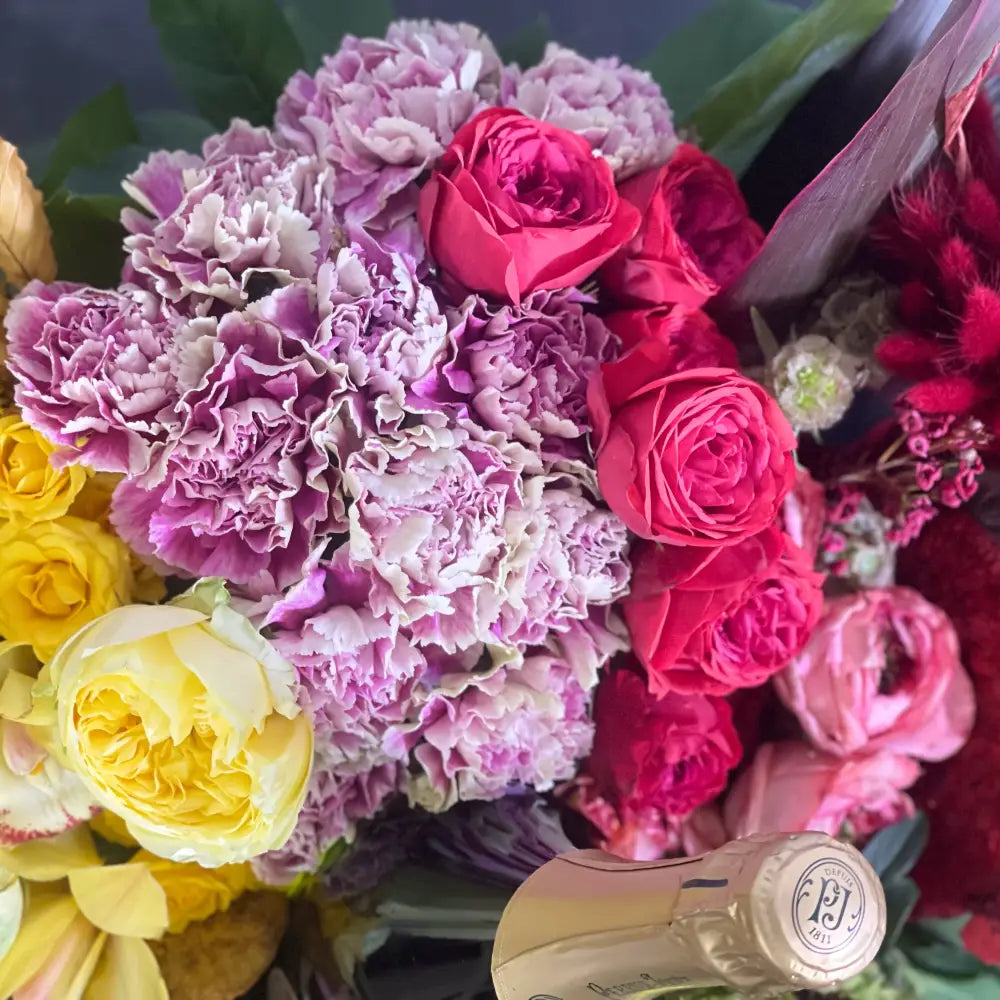 Romantic Rose & Carnation Close-Up