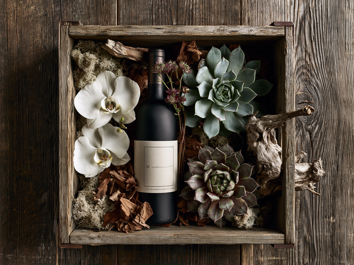 The Noir Collection Wine & Phalaenopsis Orchid Crate