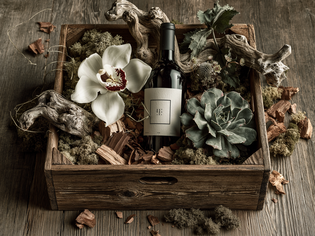 The Cabernet Crate Red Wine & Orchid Garden Box