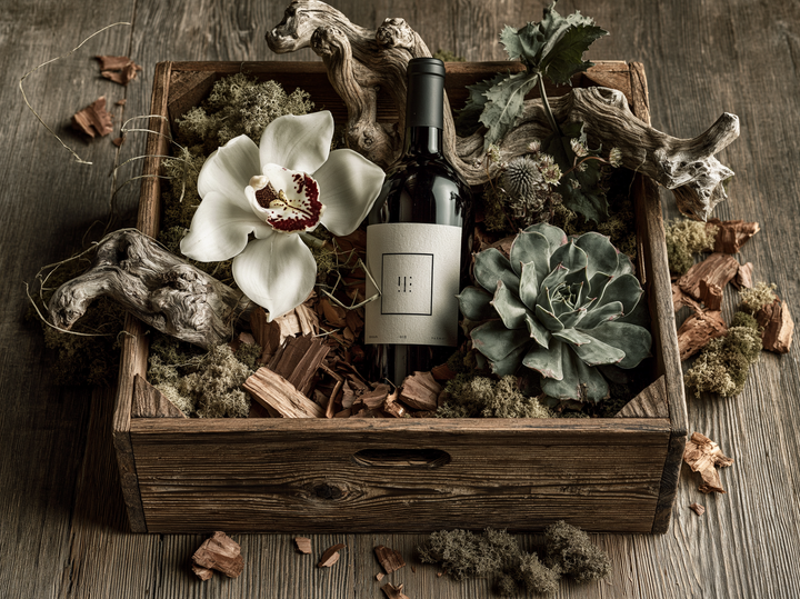 The Cabernet Crate Red Wine & Orchid Garden Box
