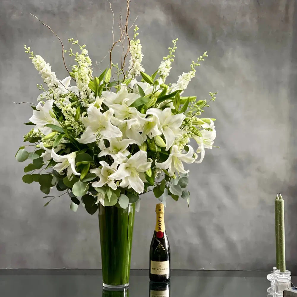 White Lilies Standing Tall - LA Orchidia