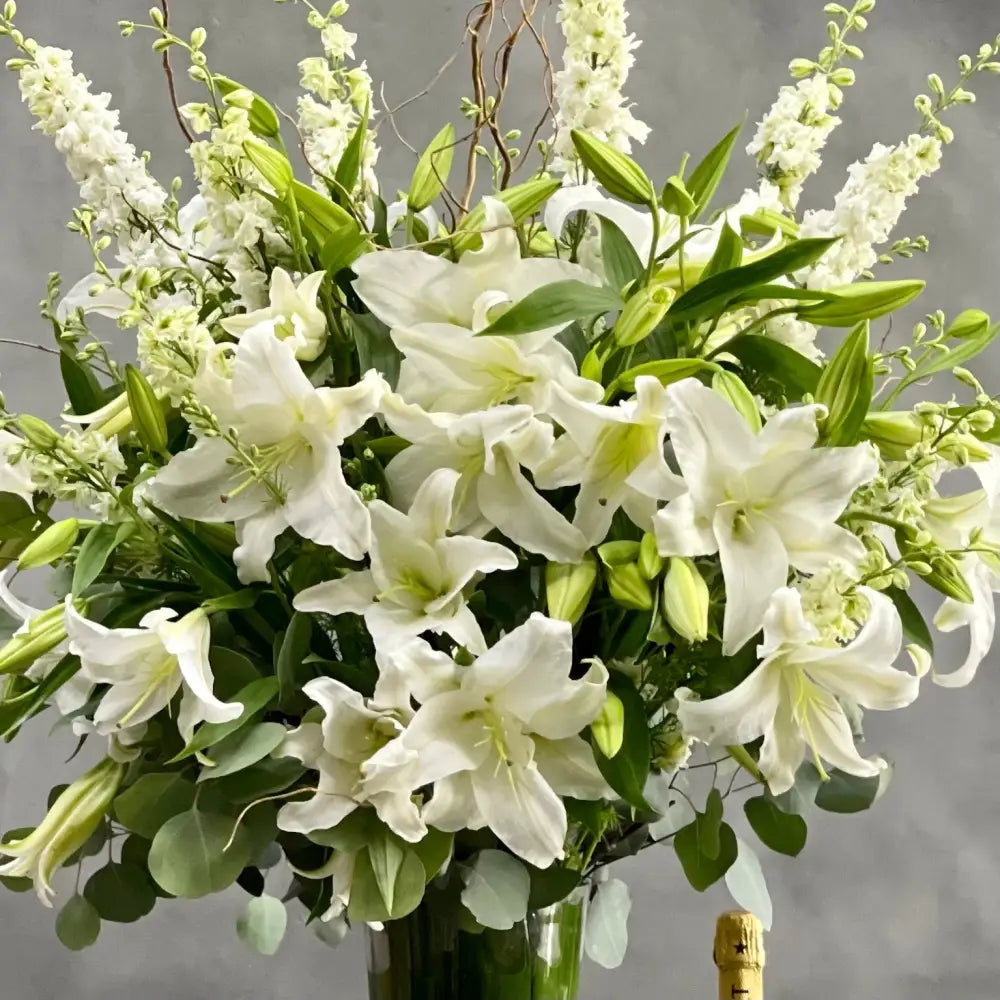 White Lilies Standing Tall - LA Orchidia